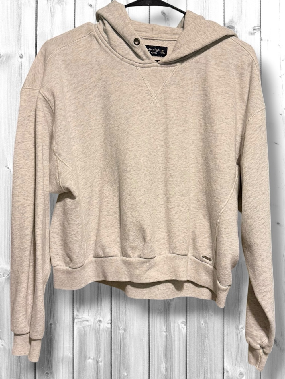 🌼Abercrombie & Fitch Gray Crop Pullover Hoodie